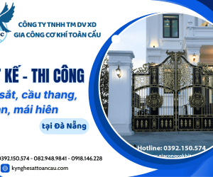 Thiết kế thi công cổng sắt, cầu thang, lan can, mái hiên tại Đà Nẵng