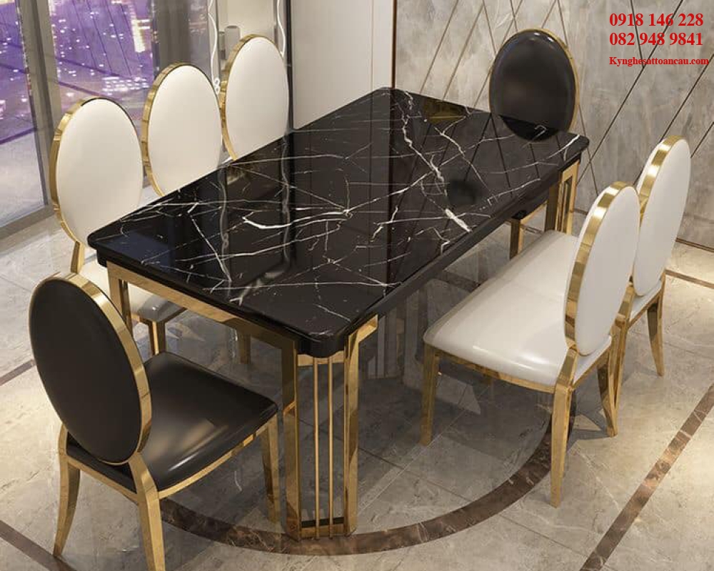 Bàn ghế xi mạ - Decor