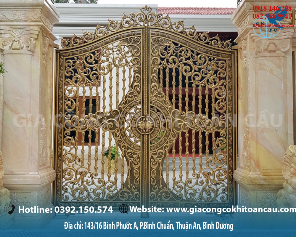 Cửa cổng nhôm đúc ND04