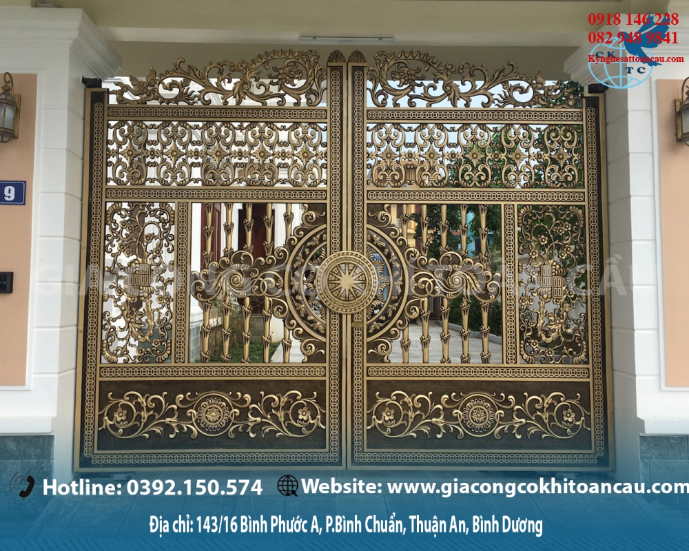 Cửa cổng nhôm đúc ND05