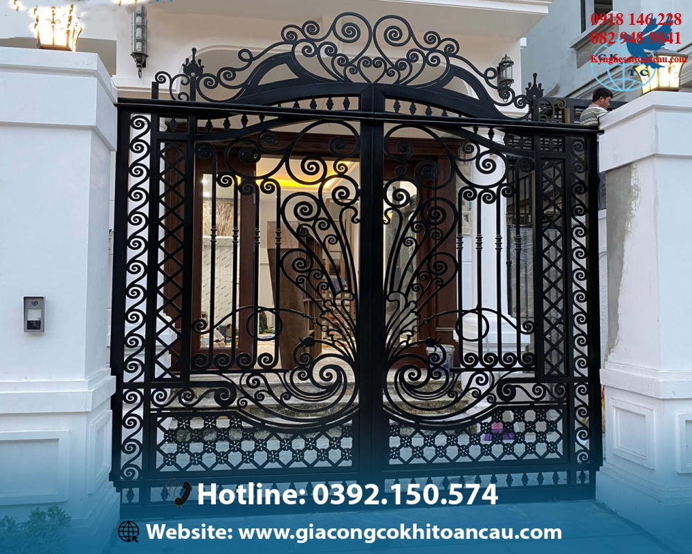 Cửa cổng sắt mỹ thuật CC S29