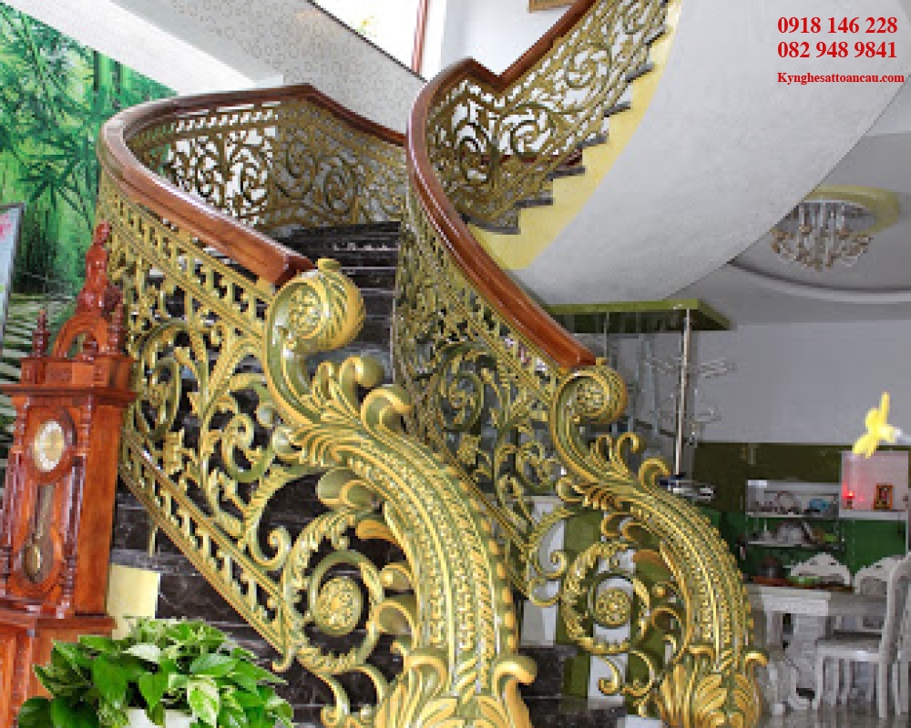 Cầu thang nhôm đúc CTN17