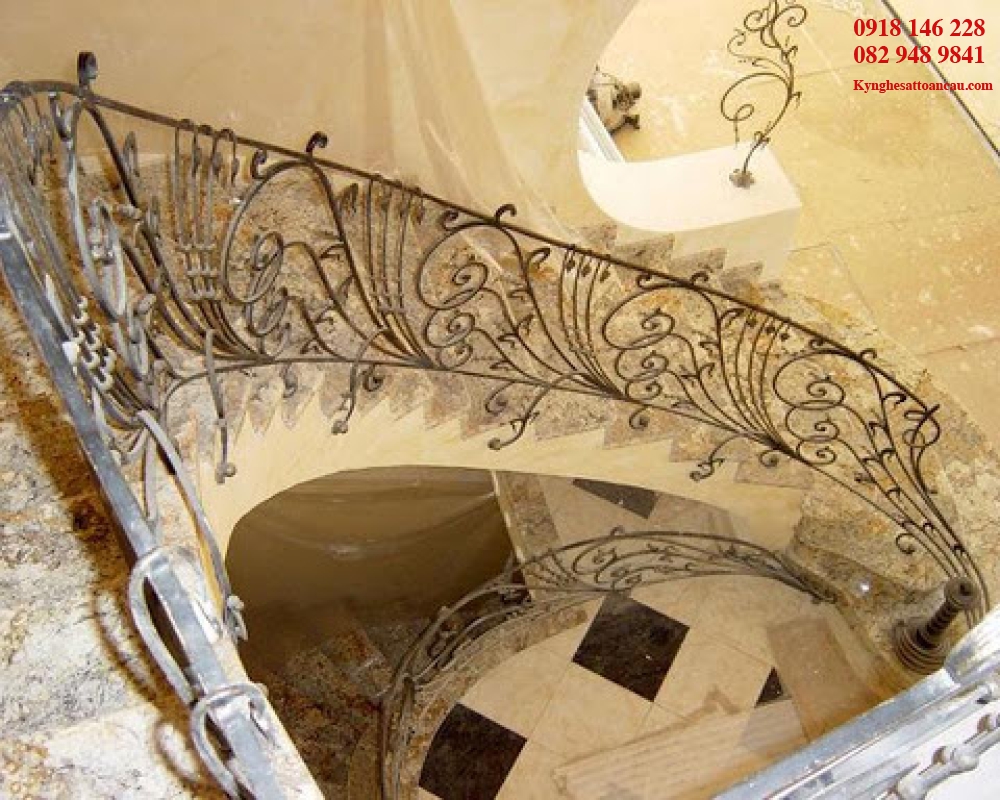 Cầu thang sắt mỹ thuật CT26