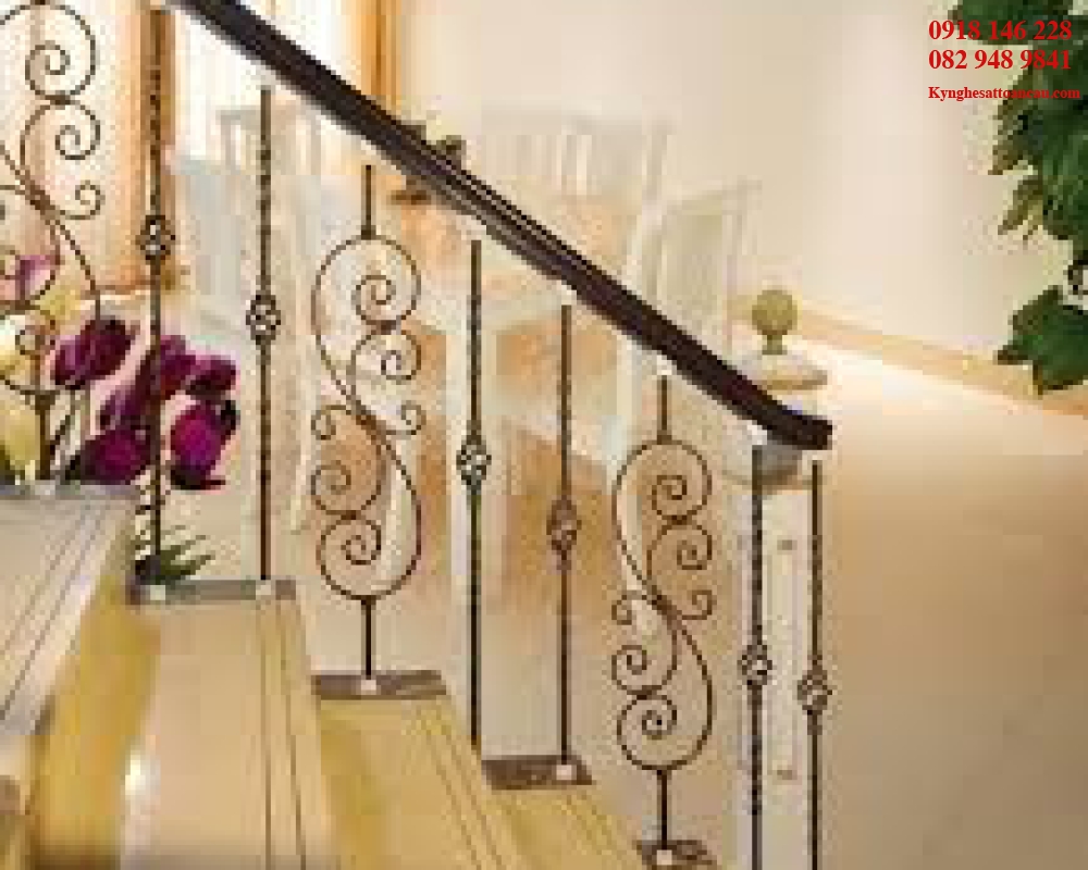 Cầu thang sắt mỹ thuật CT0705