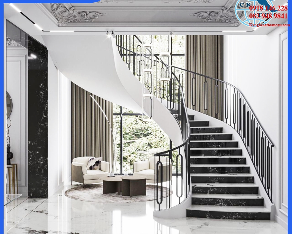 Cầu thang sắt mỹ thuật CTS02