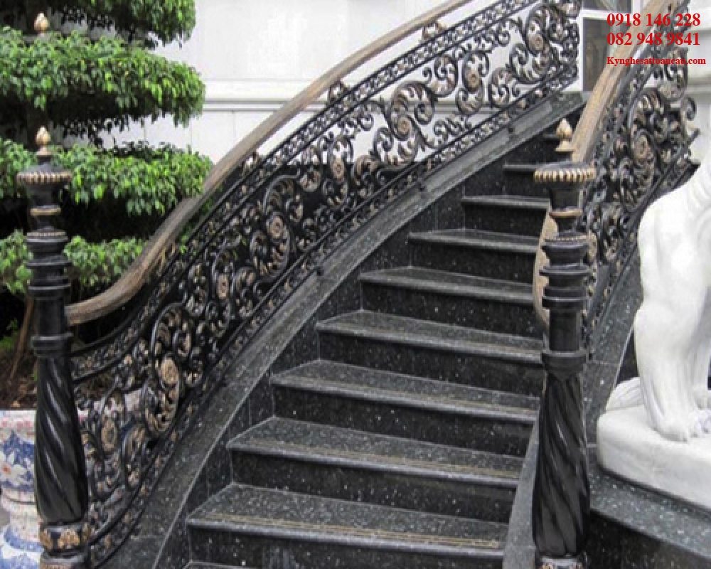 Cầu thang sắt mỹ thuật LC005