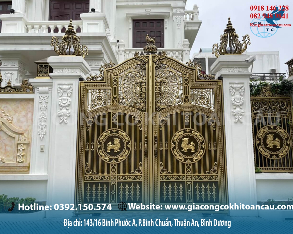 Cửa cổng nhôm đúc ND02