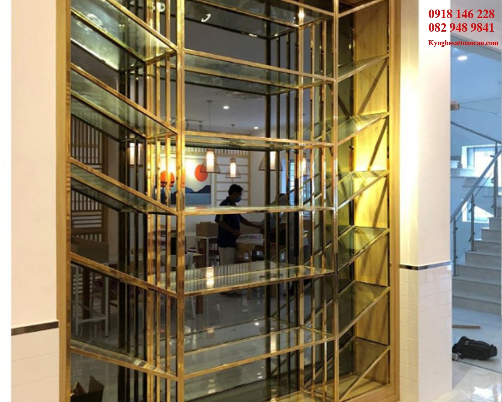 Kệ Inox mạ vàng cao cấp KIXM27