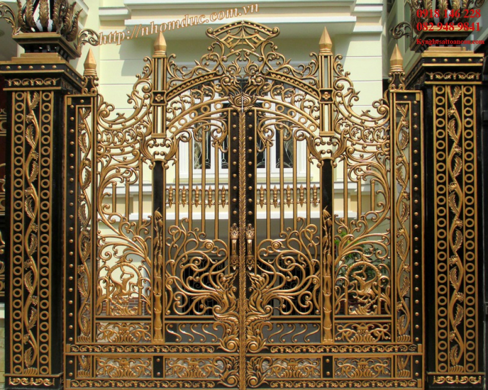 Cửa cổng nhôm đúc 859