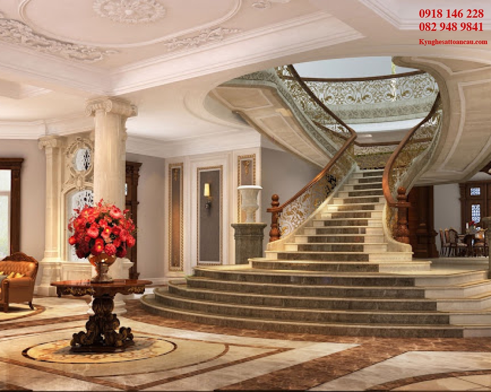 CẦU THANG NHÔM ĐÚC ĐẸP N47