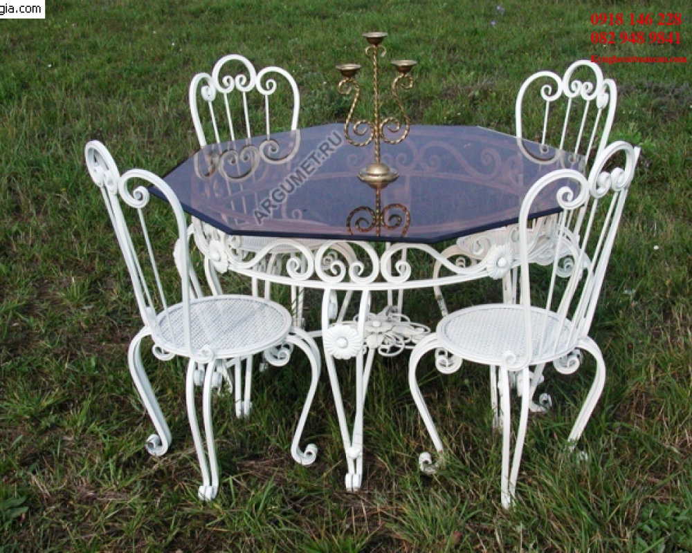 BÀN GHẾ SẮT MỸ THUẬT 45A