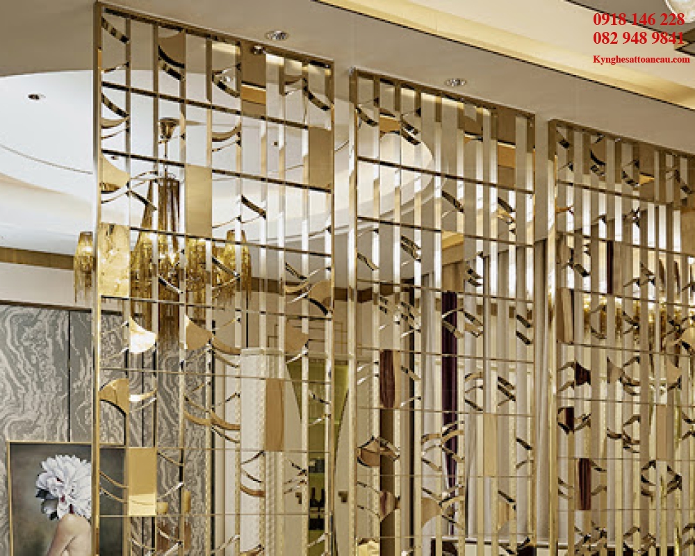 Vách ngăn inox xi mạ VNI23