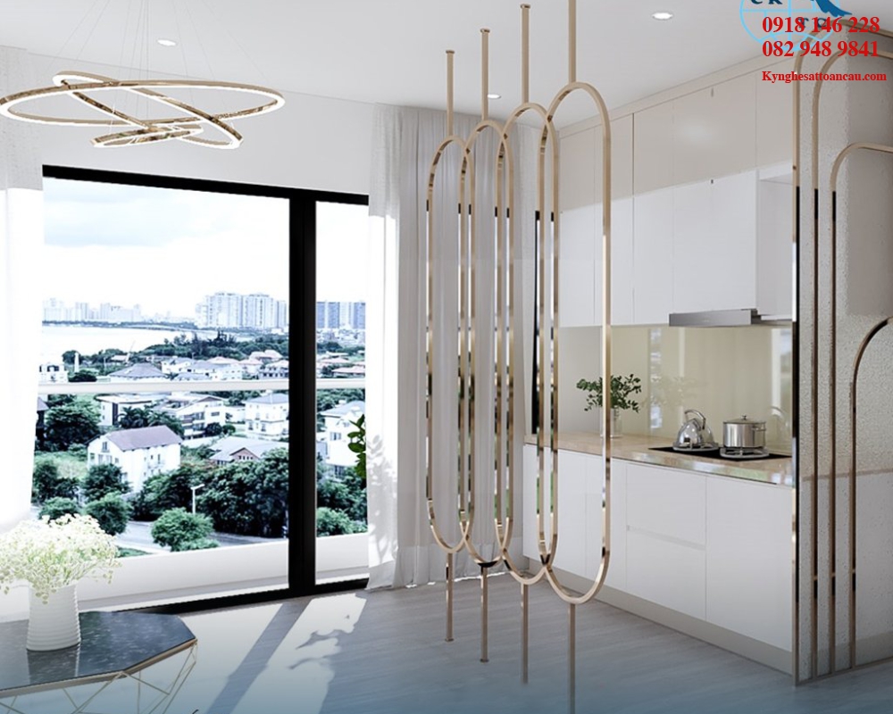 Vách ngăn inox xi mạ VNI05