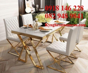 Bàn ghế xi mạ - Decor