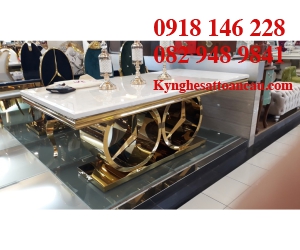 Bàn trang trí inox xi mạ I11