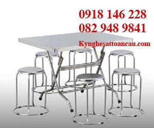 BÀN GHẾ INOX ĐẸP B1