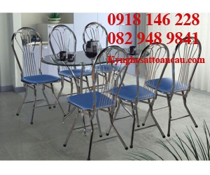 BÀN GHẾ INOX ĐẸP B4