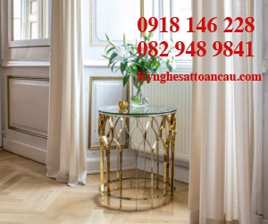 Bàn trang trí inox xi mạ P B157