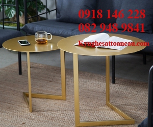 Bàn trang trí inox xi mạ I17