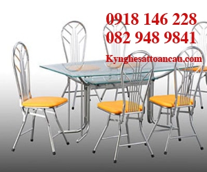 BÀN GHẾ INOX ĐẸP B12