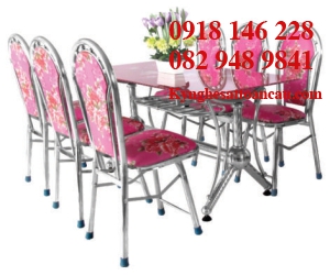 BÀN GHẾ INOX ĐẸP B19