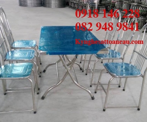 BÀN GHẾ INOX ĐẸP B5