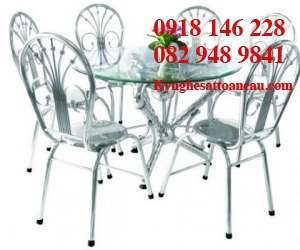 BÀN GHẾ INOX ĐẸP B38