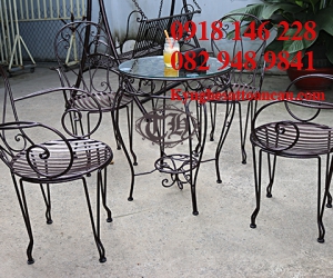 Bàn ghế sắt mỹ thuật BS43