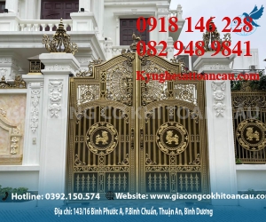 Cửa cổng nhôm đúc ND02