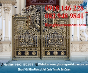 Cửa cổng nhôm đúc ND03