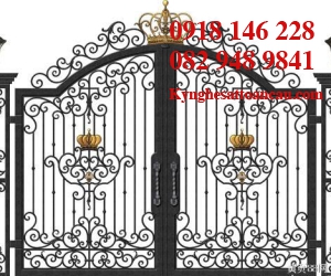 Cửa cổng sắt mỹ thuật CCS107