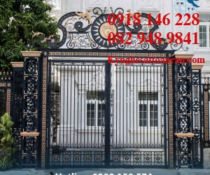 Cửa cổng sắt mỹ thuật CCS112