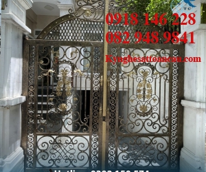 Cửa cổng sắt mỹ thuật CCS123