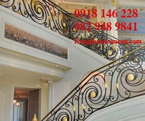 Cầu thang sắt mỹ thuật LC005