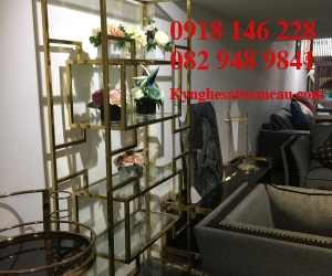 Kệ Inox mạ vàng cao cấp KIXM09