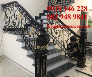 Cầu thang sắt mỹ thuật 089