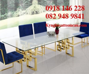 Bàn ghế inox xi mạ 3112