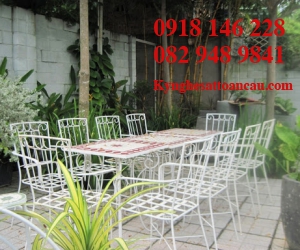 BÀN GHẾ SẮT MỸ THUẬT GS18